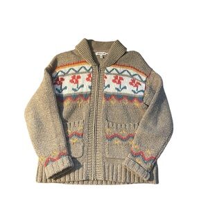 Toad & Co Nitsa Zip Cardigan Womens Size Small Honey Brown